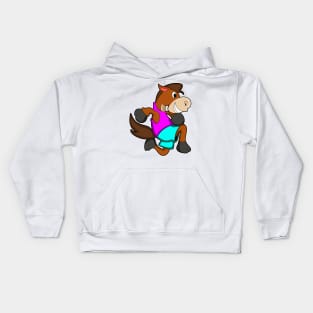 Horse at Runnig Kids Hoodie